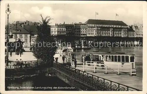 Hamburg Innenalster Landungssteg Kat. Hamburg