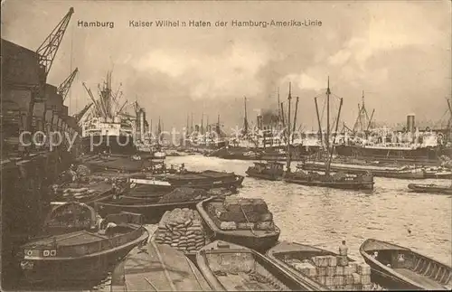 Hamburg Kaiser Wilhelm Hafen Hamburg Amerika Linie Kat. Hamburg
