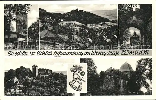 Rinteln Schloss Schaumburg Wesergebirge Kat. Rinteln