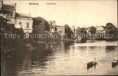 Hamburg Feenteich Ruderboote Kat. Hamburg