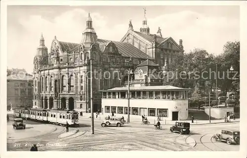 Koeln Rhein Opernhaus Strassenbahn Autos Kat. Koeln