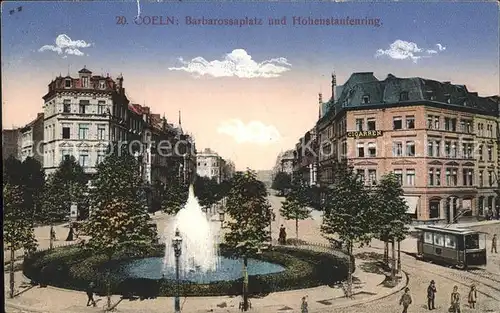 Koeln Rhein Barbarossaplatz Hohenstaufenring Strassenbahn Kat. Koeln