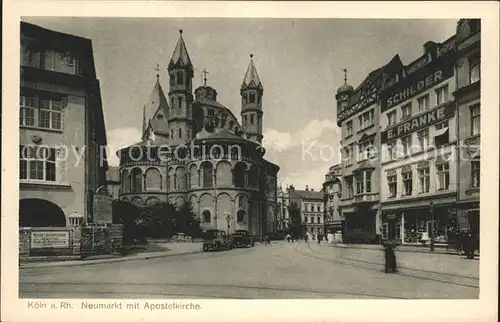 Koeln Rhein Neumarkt mit Apostelkirche Kat. Koeln