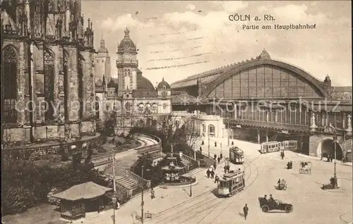 Koeln Rhein Hauptbahnhof Strassenbahn Autos Kat. Koeln