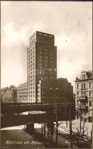 Koeln Rhein Hochhaus am Hansaring Kat. Koeln