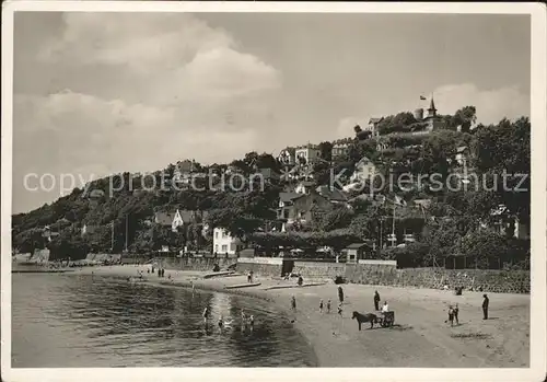 Blankenese Strand mit Suellberg Kat. Hamburg