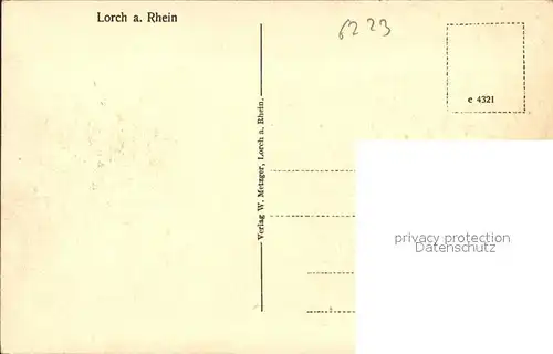 Lorch Rheingau Rheinpanorama Kat. Lorch