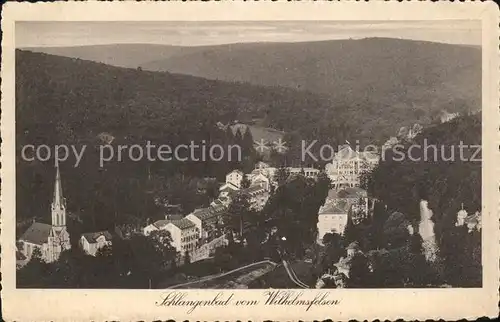 Schlangenbad Taunus Panorama vom Wilhelmsfelsen Kat. Schlangenbad