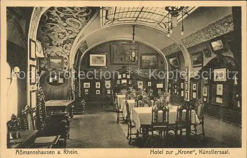Assmannshausen Hotel Zur Krone Kuenstlersaal / Ruedesheim am Rhein /
