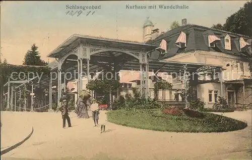 Schlangenbad Taunus Kurhaus mit Wandelhalle Kat. Schlangenbad