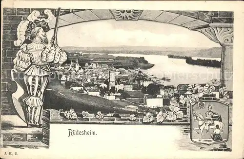 Ruedesheim Panorama am Rhein Kat. Ruedesheim am Rhein