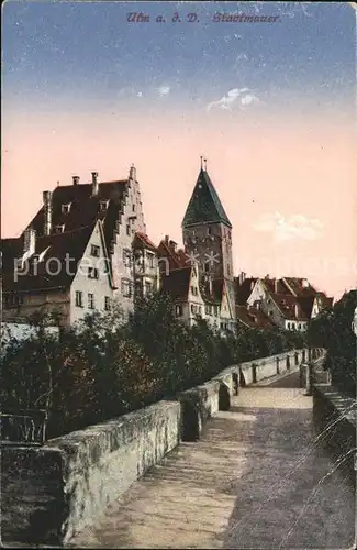 Ulm Donau Stadtmauer Kat. Ulm