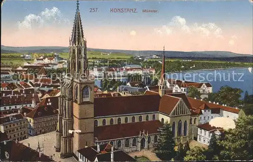 Konstanz Panorama mitKirche Kat. Konstanz