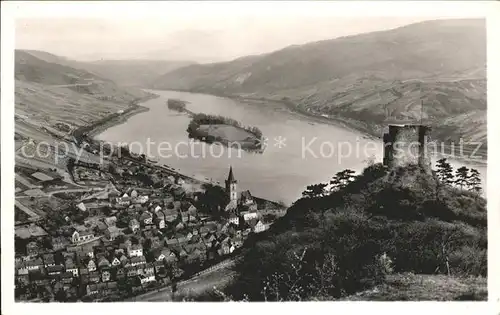 Lorch Rheingau Rheinpanorama Burg Nollig Lorcher Werth Kat. Lorch