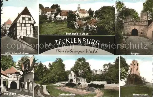 Tecklenburg Fachwerkhaeuser Burgtor Bismarckturm Legge Kat. Tecklenburg