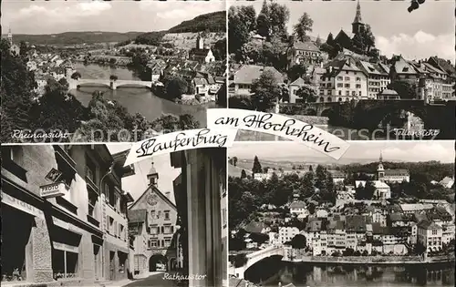 Laufenburg Baden Rheinpanorama Bruecke Rathaustor  Kat. Laufenburg (Baden)