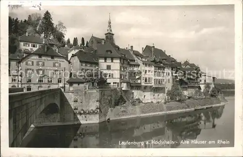 Laufenburg Baden Rheinpanorama Bruecke alte Haeuser Kat. Laufenburg (Baden)