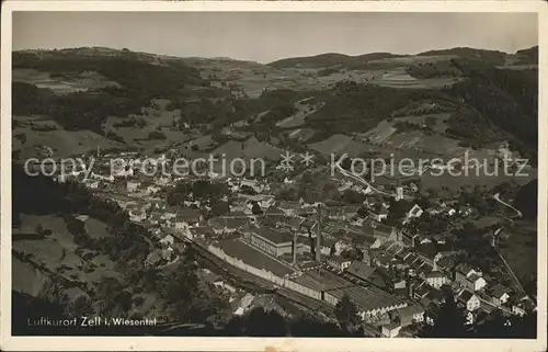 Zell Wiesental Panorama Kat. Zell im Wiesental