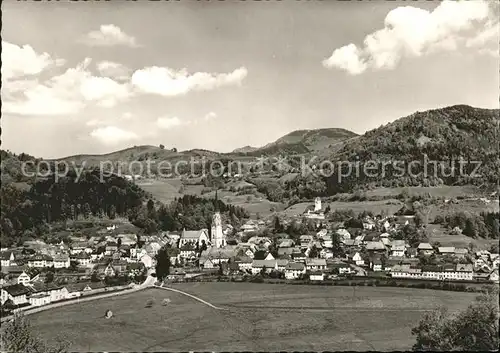 Schoenau Schwarzwald Panorama mit Belchen Kat. Schoenau im Schwarzwald