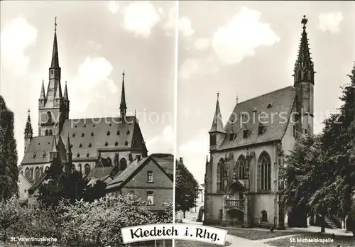 Kiedrich St. Michaelskapelle St. Valentinuskirche Markt Drogerie Kurt Hermann Kat. Kiedrich