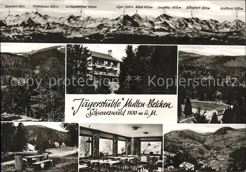 Belchen Baden Cafe Pension Jaegerstueble Alpenpanorama Kat. Neuenweg