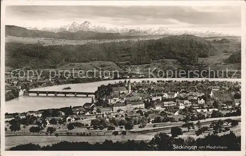 Bad Saeckingen Rhein Panorama mit Alpen Kat. Bad Saeckingen