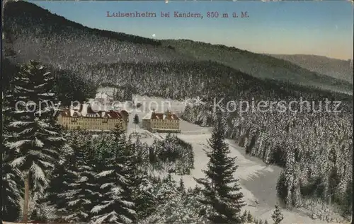 Kandern Luisenheim im Schnee Kat. Kandern