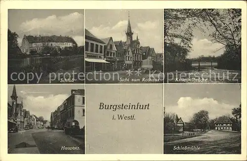 Burgsteinfurt Hauptstrasse Schlossmuehle Knueppelbruecke Kat. Steinfurt