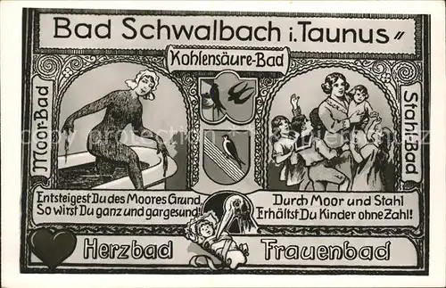 Schwalbach Taunus Kohlensaeure-Bad Stahl-Bad Frauenbad / Schwalbach am Taunus /Main-Taunus-Kreis LKR
