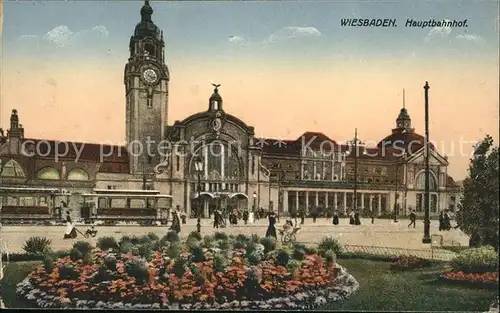 Wiesbaden Hauptbahnhof Strassenbahn Kat. Wiesbaden