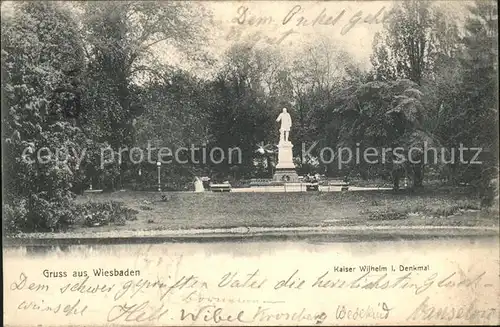 Wiesbaden Kaiser Wilhelm Denkmal Kat. Wiesbaden