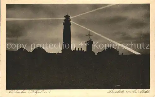 Helgoland Leuchtturm Nacht / Helgoland /Pinneberg LKR