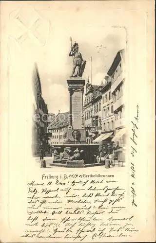 Freiburg Breisgau Bertholdbrunnen Kat. Freiburg im Breisgau