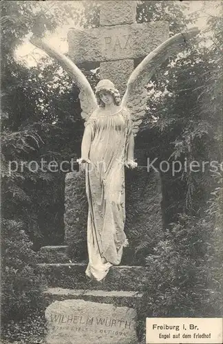 Freiburg Breisgau Engel Friedhof Kat. Freiburg im Breisgau