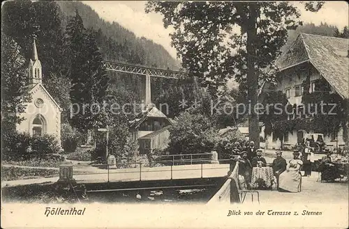 Hoellental Schwarzwald Terrasse Sternen Gasthaus Kat. Buchenbach