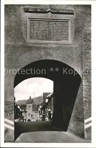 Waldshut Tiengen Rhein Oberes Tor Durchblick Kat. Waldshut Tiengen