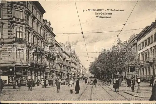 Wiesbaden Wilhelmstrasse Rue Guillaume  Kat. Wiesbaden