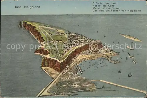 Helgoland Kuenstlerkarte Spruch / Helgoland /Pinneberg LKR