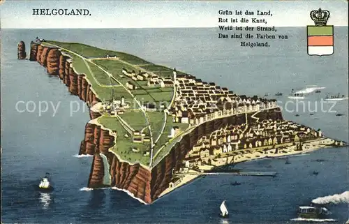 Helgoland Wappen Gruen ist das Land  / Helgoland /Pinneberg LKR