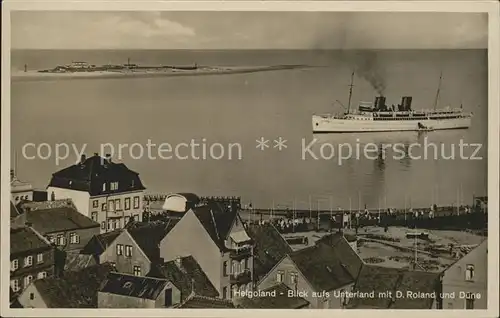 Helgoland Dampfschiff Unterland Duene / Helgoland /Pinneberg LKR