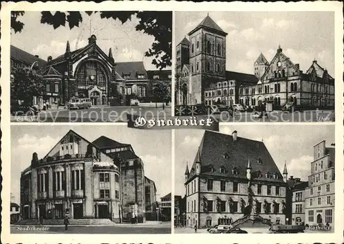 Osnabrueck Rathaus Dom Bahnhof Kat. Osnabrueck