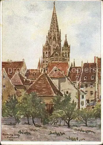 Freiburg Breisgau Kuenstlerkarte I. Hallmann Muenster Kat. Freiburg im Breisgau