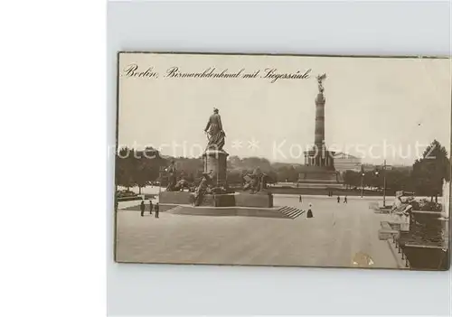 Berlin Bismarckdenkmal mit Siegessaeule Kat. Berlin