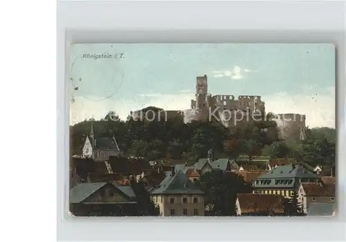 Koenigstein Taunus Ortsansicht mit Burg Kat. Koenigstein im Taunus