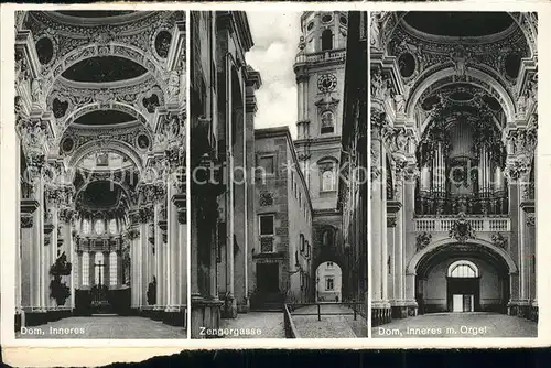 Passau Dom Inneres Orgel Zengergasse  Kat. Passau