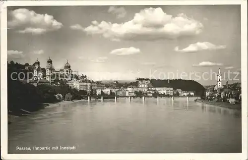 Passau Innpartie mit Innstadt Kat. Passau