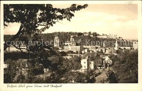 Passau Blick zum Dom und Oberhaus Kat. Passau