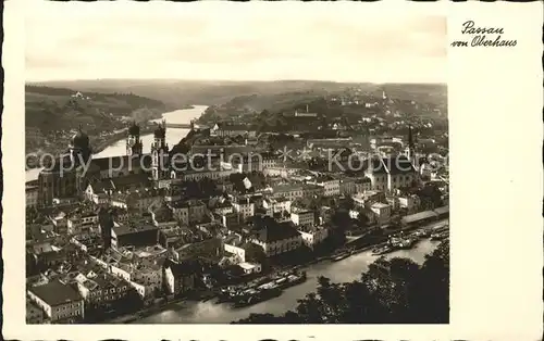 Passau Panorama von Oberhaus Kat. Passau