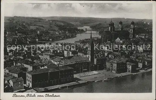 Passau Blick vom Oberhaus Kat. Passau