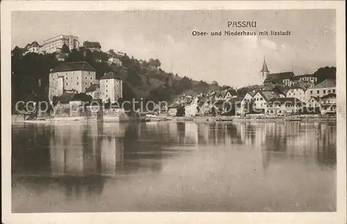 Passau Ober und Niederhaus mit Ilzstadt Kat. Passau